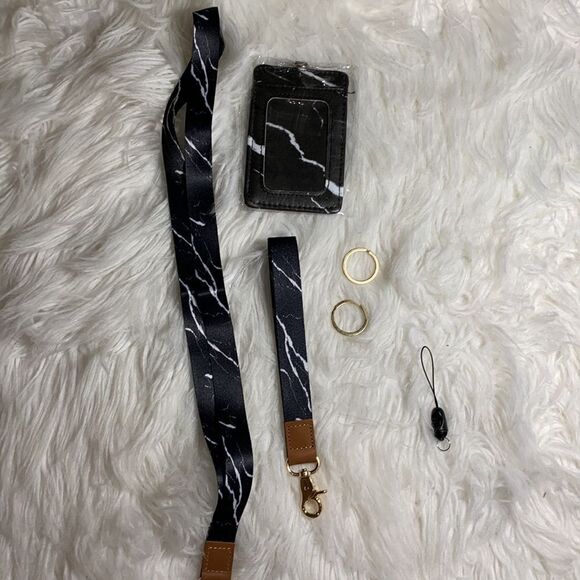 Two pack lanyard for keys: wrist and neck lanyard with ID badge holder unisex - Picture 4 of 6